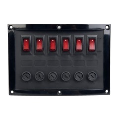 Talamex - SWITCH PANEL 6-FUSES BLACK - 14.577.026